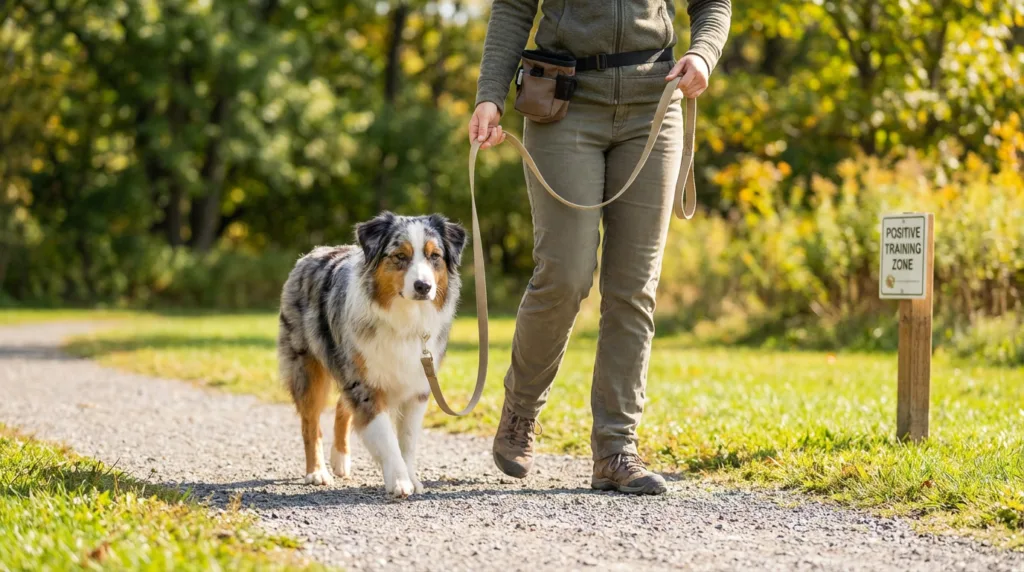 photo : Berger Australien et Laisses : Solutions Immédiates