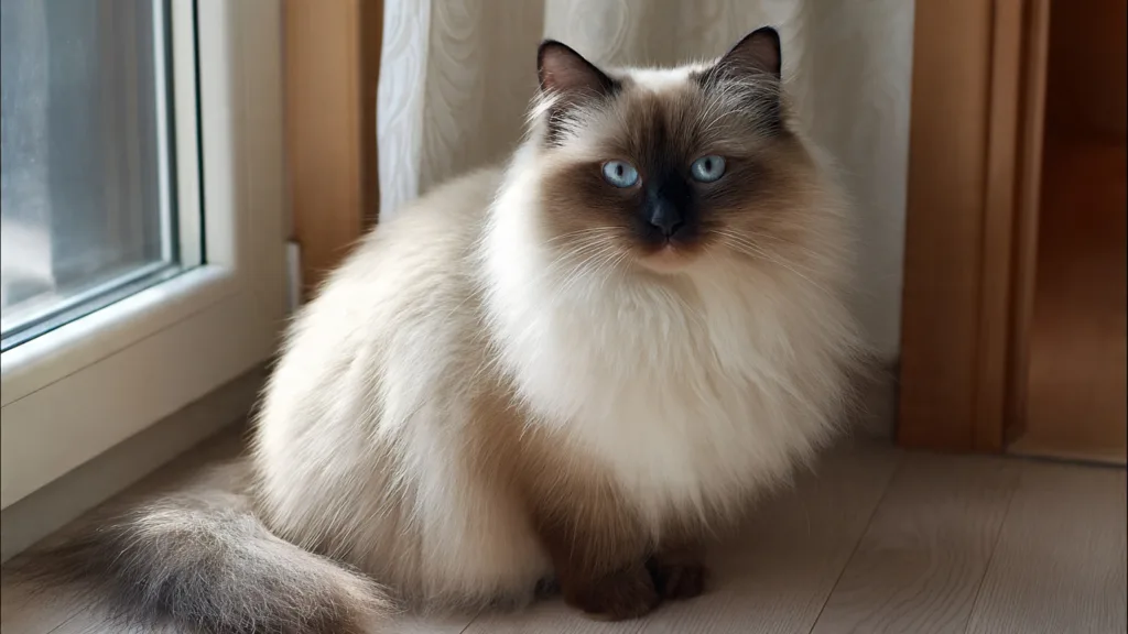 photo : Comment comprendre et accompagner le comportement de votre Sacré de Birmanie en automne