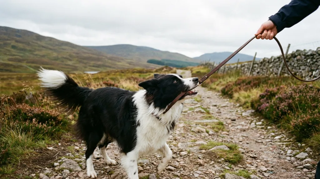 photo : Comment aider son Border Collie en laisse : Solutions pour qu'il arrête de tirer