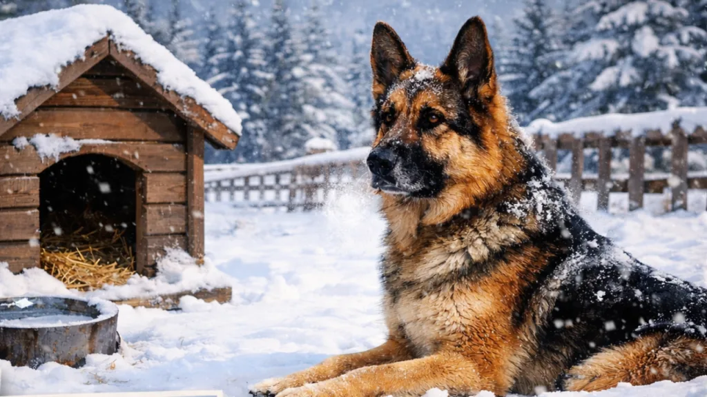 photo : Can German Shepherds Stay Outside in Winter? Understanding the Risks and Realities