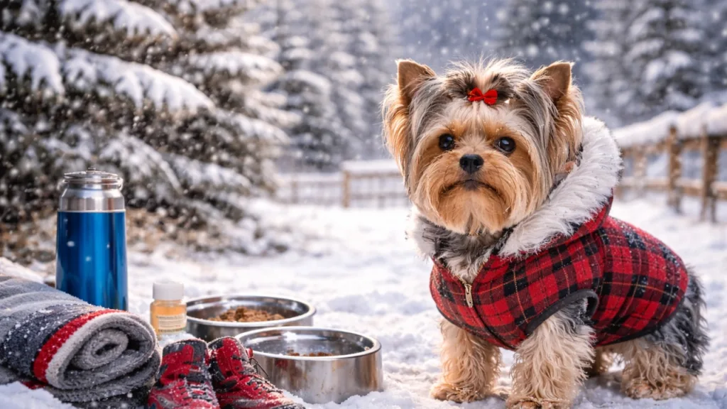 photo : Yorkshire et Froid : 6 Méthodes Essentielles pour Protéger Votre Chien en Hiver